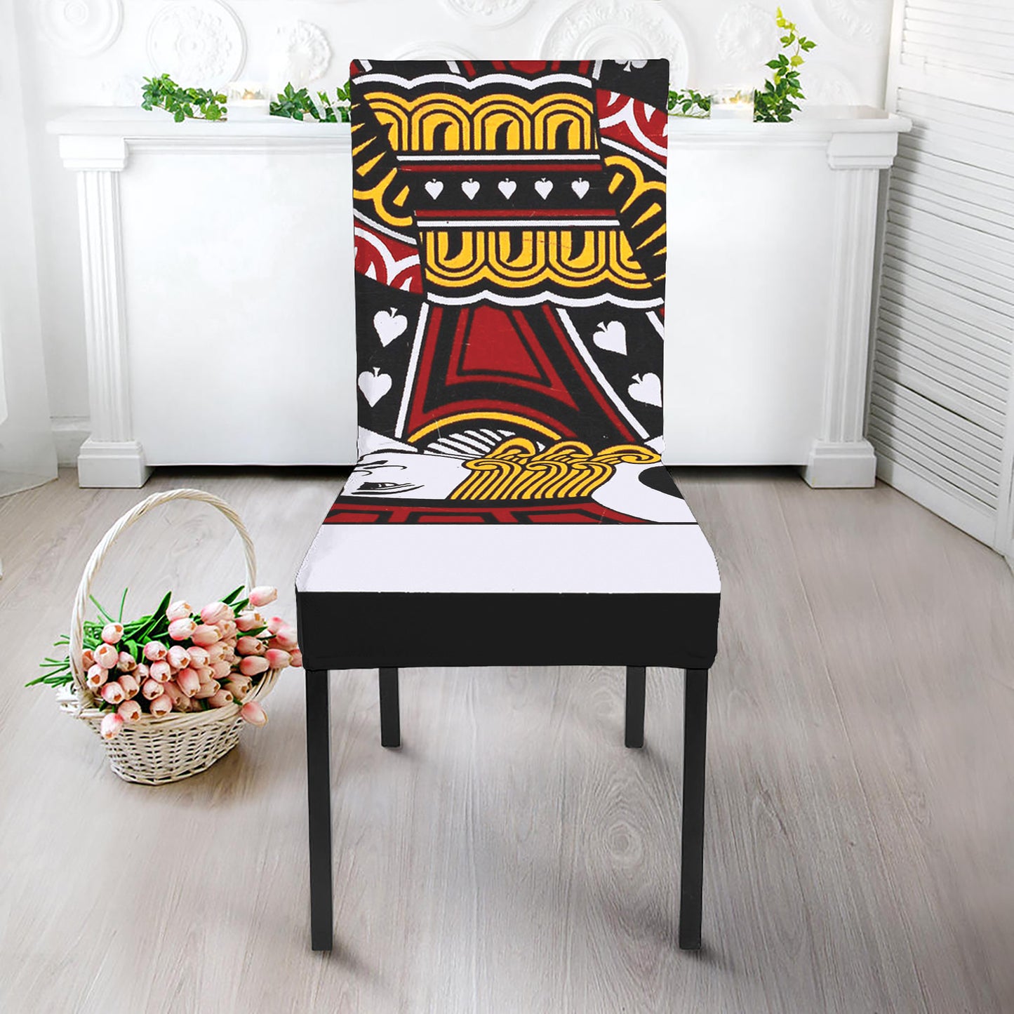 Jack Of Spades Playing Card Print Dining Chair Slipcover
