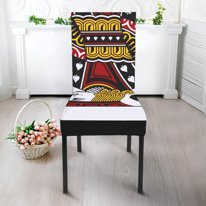 Jack Of Spades Playing Card Print Dining Chair Slipcover
