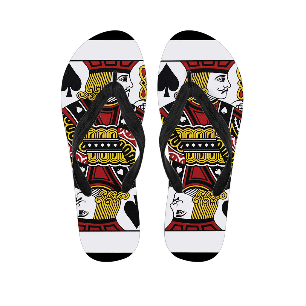 Jack Of Spades Playing Card Print Flip Flops