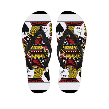 Jack Of Spades Playing Card Print Flip Flops