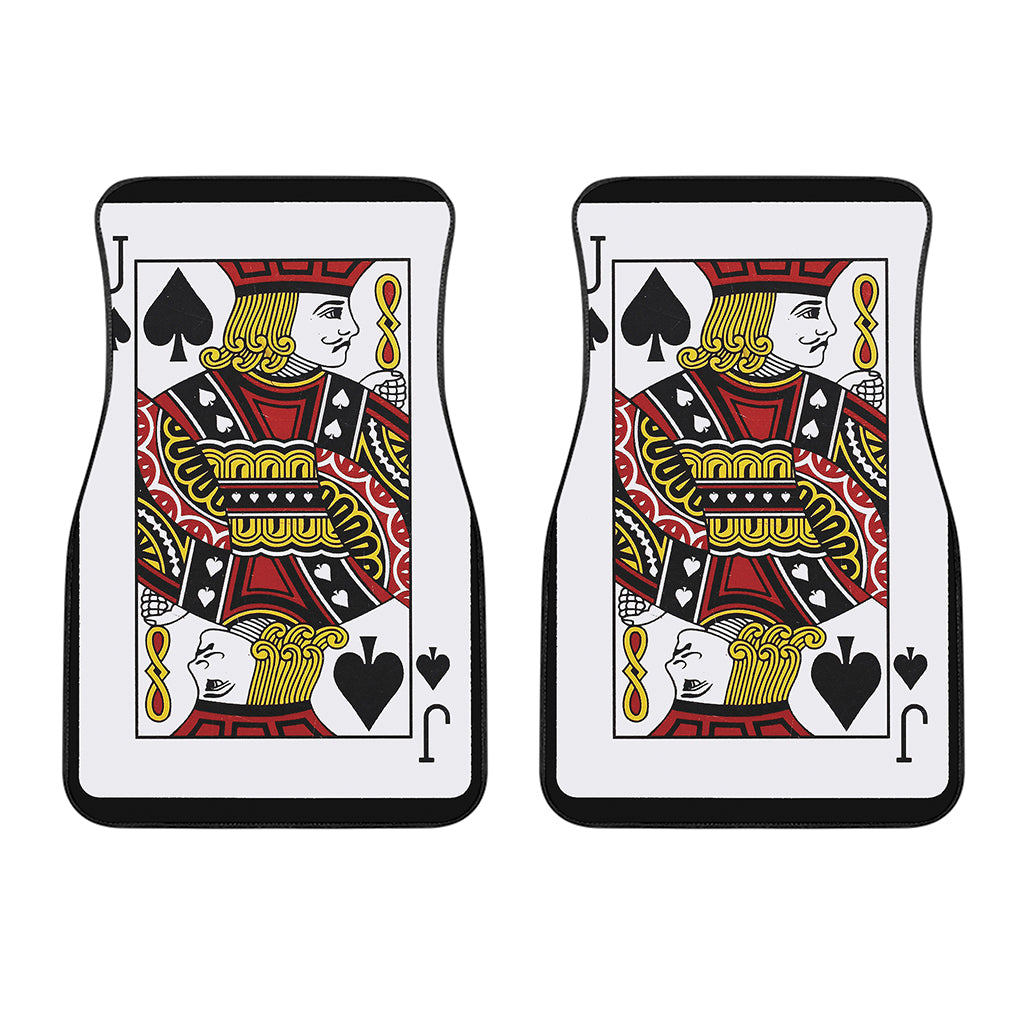 Jack Of Spades Playing Card Print Front Car Floor Mats