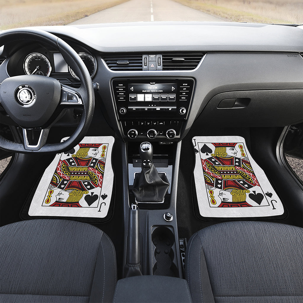 Jack Of Spades Playing Card Print Front Car Floor Mats