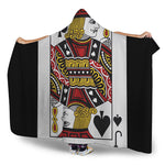 Jack Of Spades Playing Card Print Hooded Blanket