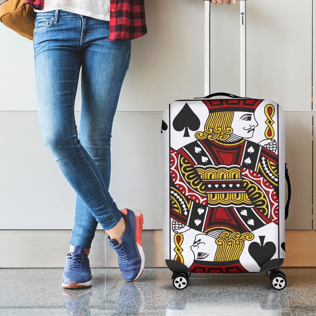 Jack Of Spades Playing Card Print Luggage Cover