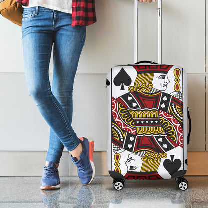 Jack Of Spades Playing Card Print Luggage Cover