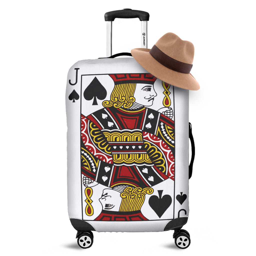 Jack Of Spades Playing Card Print Luggage Cover