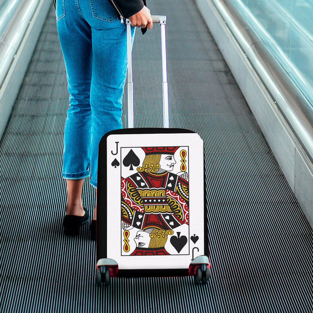 Jack Of Spades Playing Card Print Luggage Cover