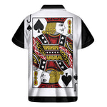 Jack Of Spades Playing Card Print Men's Short Sleeve Shirt