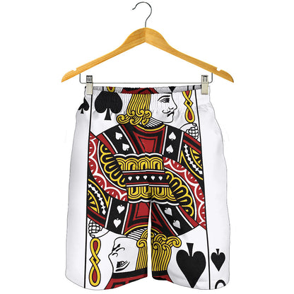 Jack Of Spades Playing Card Print Men's Shorts