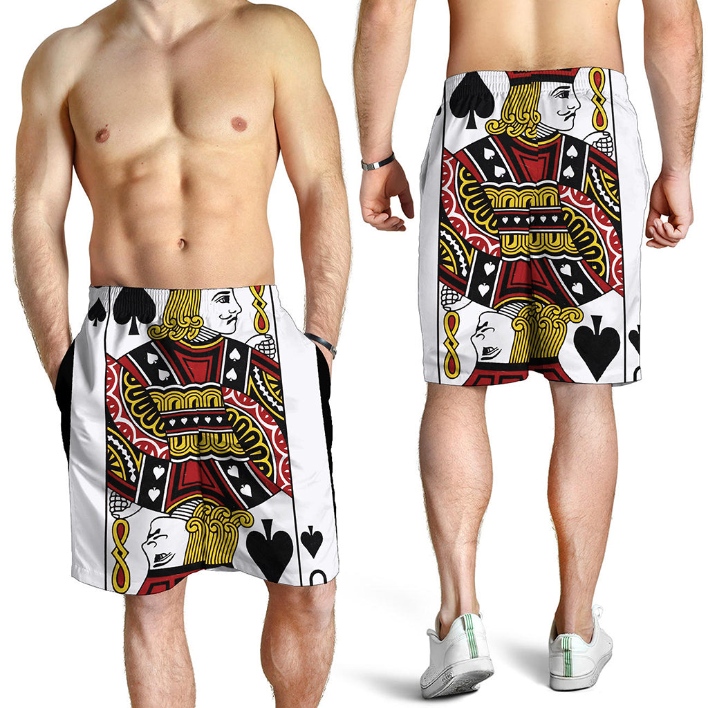 Jack Of Spades Playing Card Print Men's Shorts