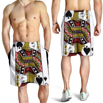 Jack Of Spades Playing Card Print Men's Shorts