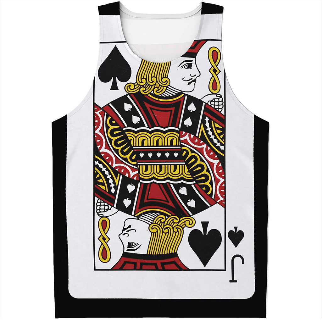 Jack Of Spades Playing Card Print Men's Tank Top