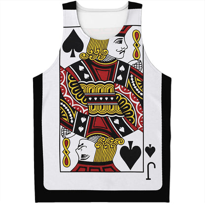 Jack Of Spades Playing Card Print Men's Tank Top