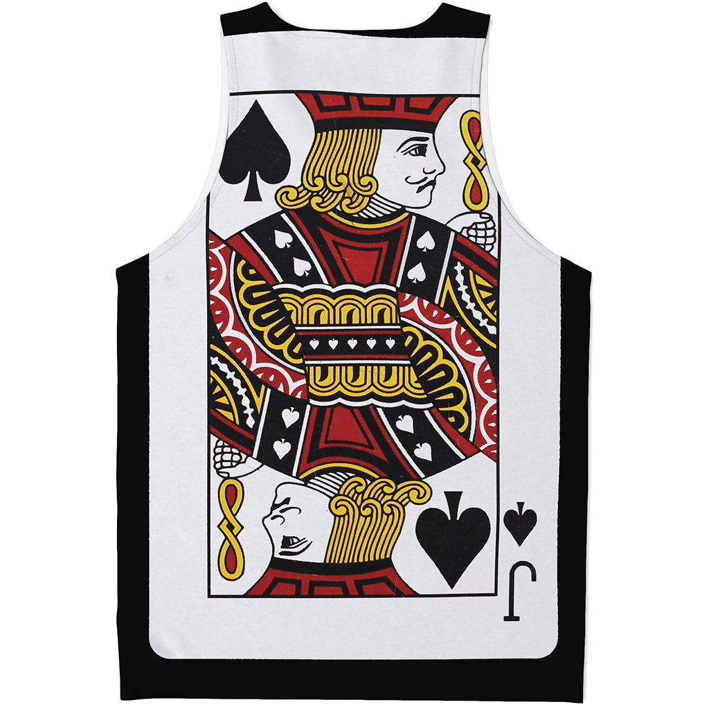Jack Of Spades Playing Card Print Men's Tank Top