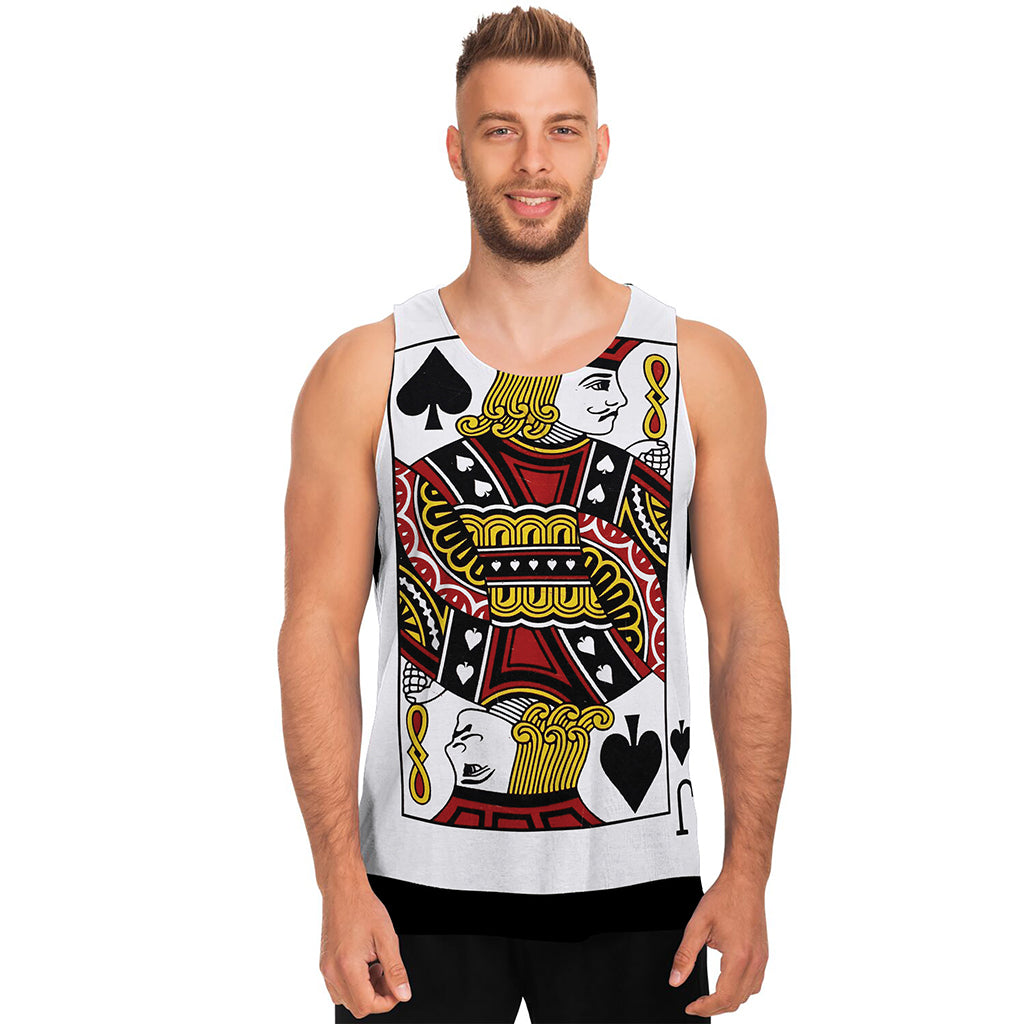 Jack Of Spades Playing Card Print Men's Tank Top
