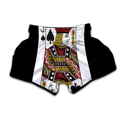 Jack Of Spades Playing Card Print Muay Thai Boxing Shorts