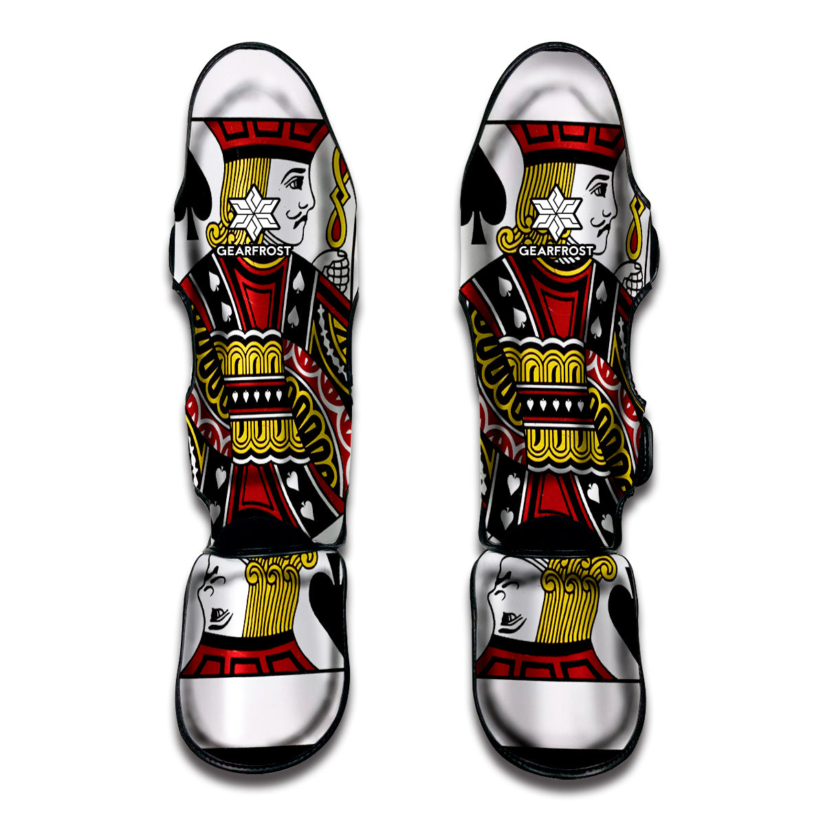 Jack Of Spades Playing Card Print Muay Thai Shin Guard