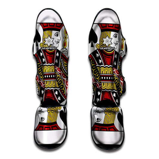 Jack Of Spades Playing Card Print Muay Thai Shin Guard