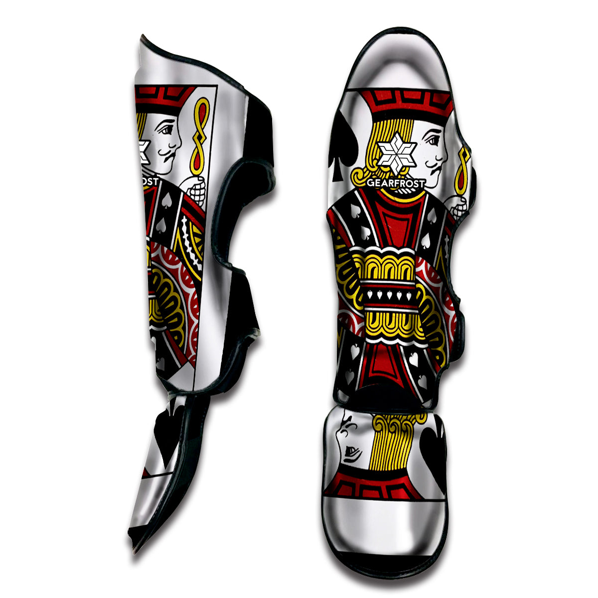 Jack Of Spades Playing Card Print Muay Thai Shin Guard