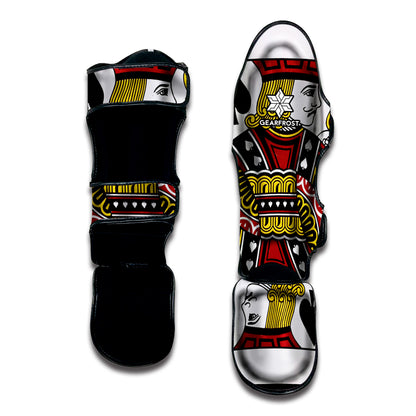 Jack Of Spades Playing Card Print Muay Thai Shin Guard