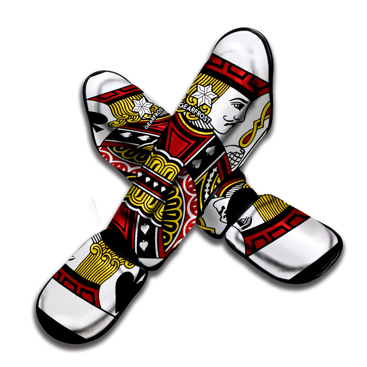 Jack Of Spades Playing Card Print Muay Thai Shin Guard