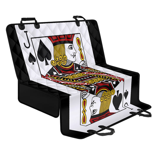 Jack Of Spades Playing Card Print Pet Car Back Seat Cover