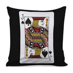 Jack Of Spades Playing Card Print Pillow Cover