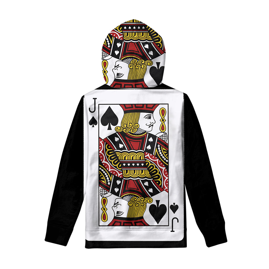 Jack Of Spades Playing Card Print Pullover Hoodie