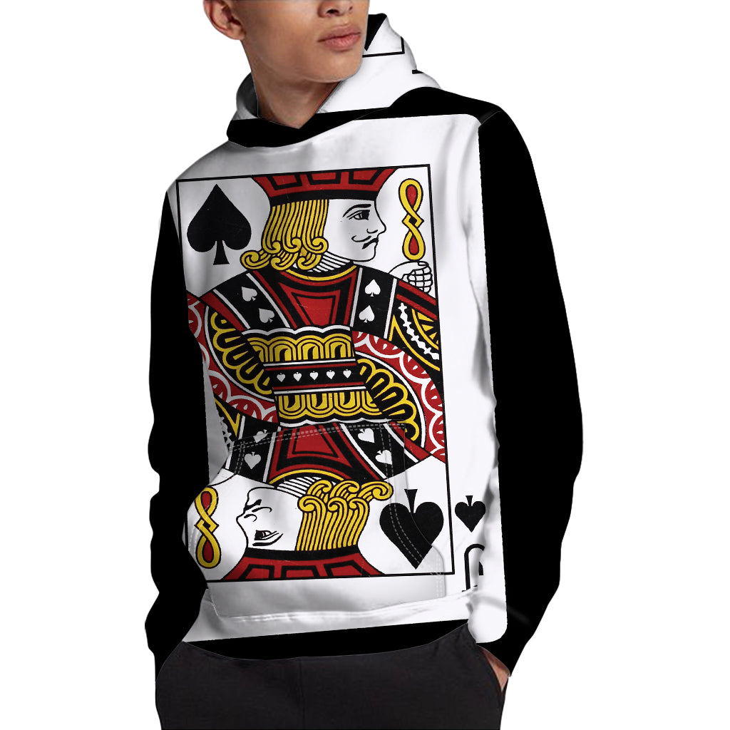 Jack Of Spades Playing Card Print Pullover Hoodie