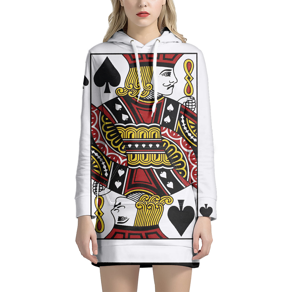 Jack Of Spades Playing Card Print Pullover Hoodie Dress