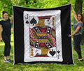 Jack Of Spades Playing Card Print Quilt