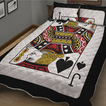 Jack Of Spades Playing Card Print Quilt Bed Set