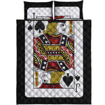 Jack Of Spades Playing Card Print Quilt Bed Set