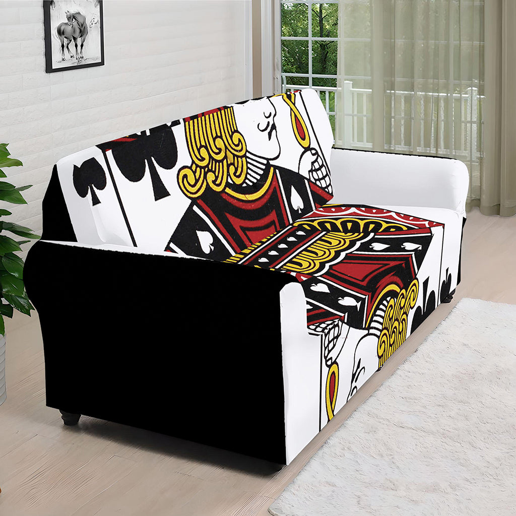 Jack Of Spades Playing Card Print Sofa Cover
