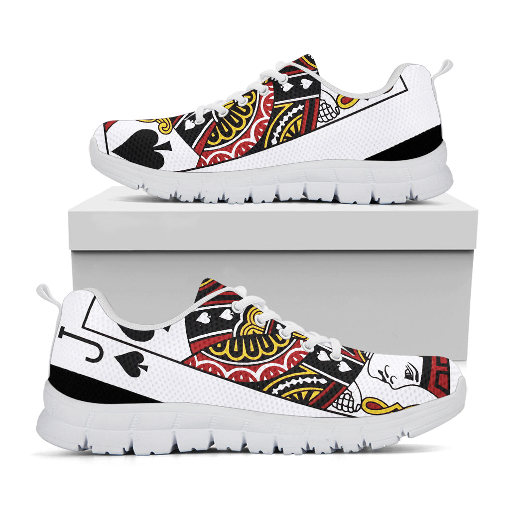Jack Of Spades Playing Card Print White Sneakers