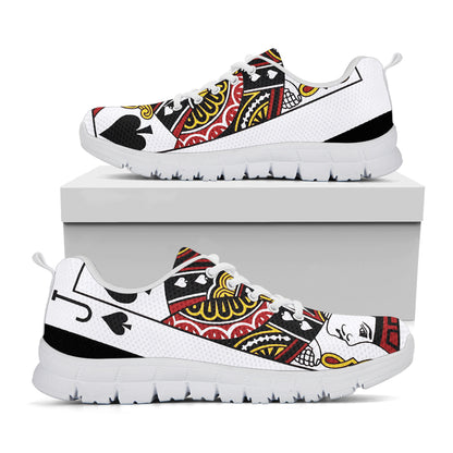 Jack Of Spades Playing Card Print White Sneakers