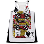Jack Of Spades Playing Card Print Women's Racerback Tank Top