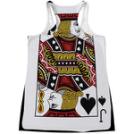 Jack Of Spades Playing Card Print Women's Racerback Tank Top