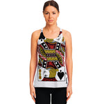 Jack Of Spades Playing Card Print Women's Racerback Tank Top