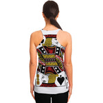 Jack Of Spades Playing Card Print Women's Racerback Tank Top