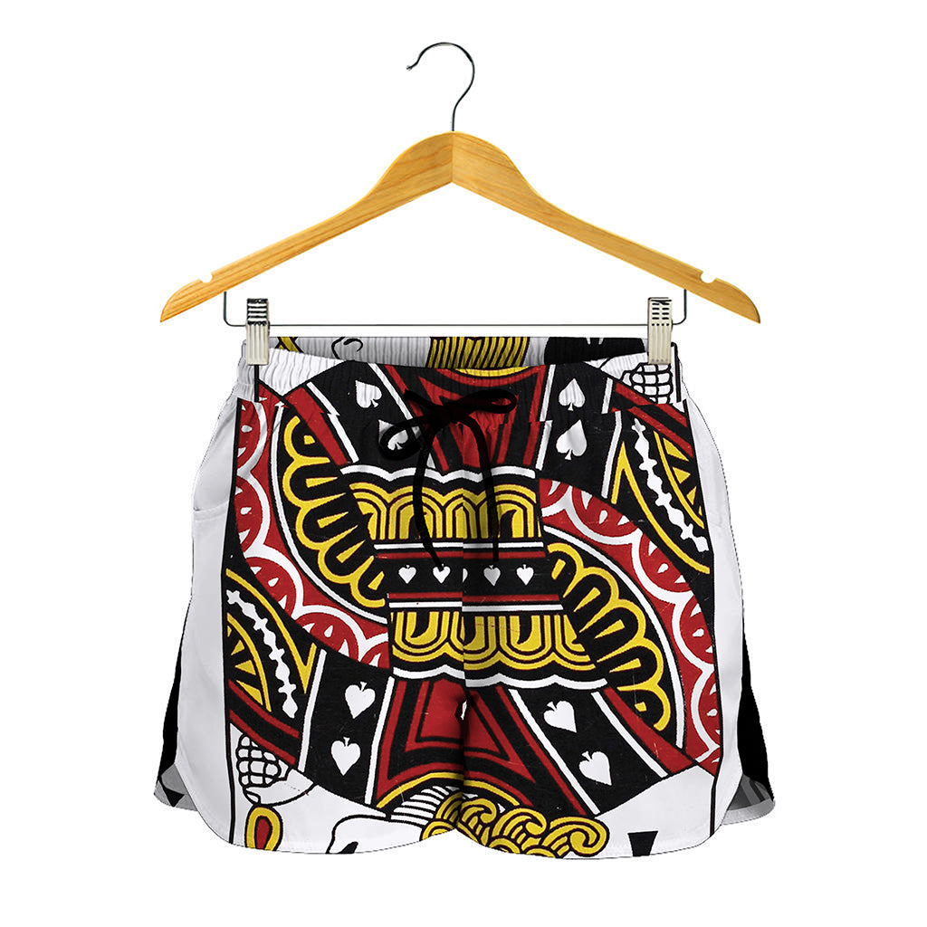 Jack Of Spades Playing Card Print Women's Shorts