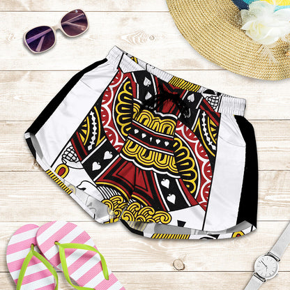 Jack Of Spades Playing Card Print Women's Shorts
