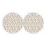 Jack Russell Terrier And Bone Print Car Coasters