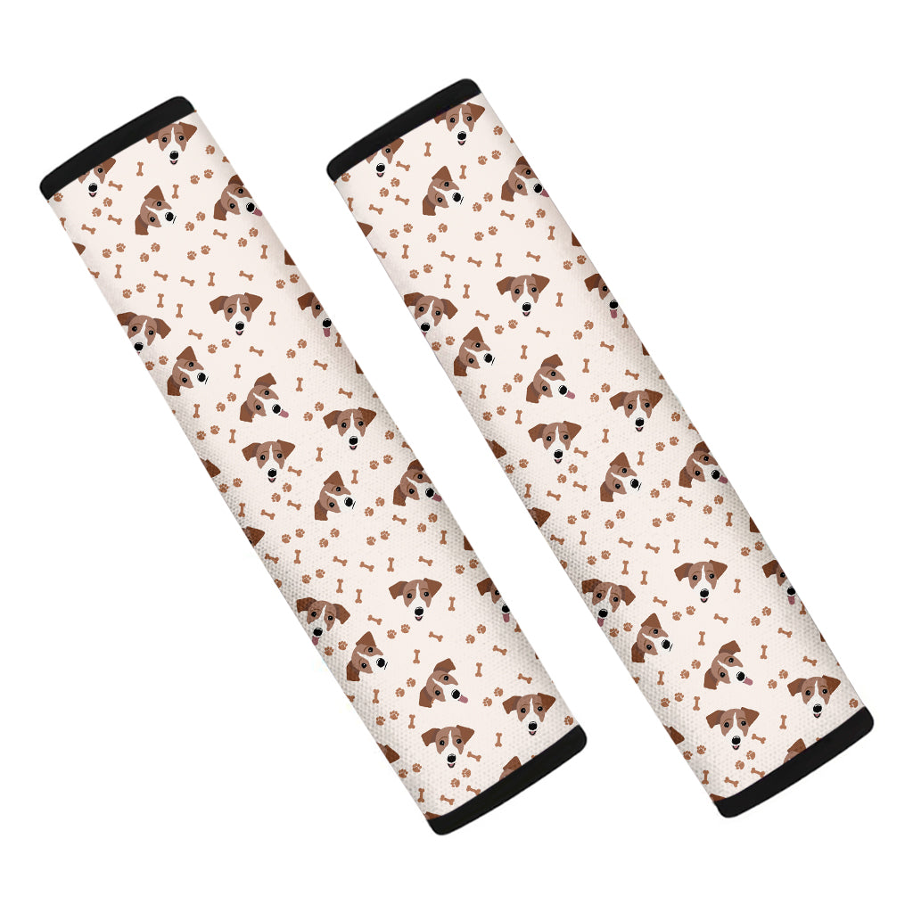 Jack Russell Terrier And Bone Print Car Seat Belt Covers