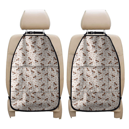 Jack Russell Terrier And Bone Print Car Seat Organizers