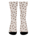 Jack Russell Terrier And Bone Print Crew Socks