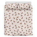 Jack Russell Terrier And Bone Print Duvet Cover Bedding Set