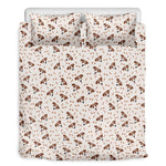 Jack Russell Terrier And Bone Print Duvet Cover Bedding Set