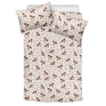 Jack Russell Terrier And Bone Print Duvet Cover Bedding Set
