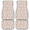 Jack Russell Terrier And Bone Print Front and Back Car Floor Mats